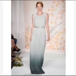 Lauren Conrad Runway collection pleated ombré maxi dress, sz 4